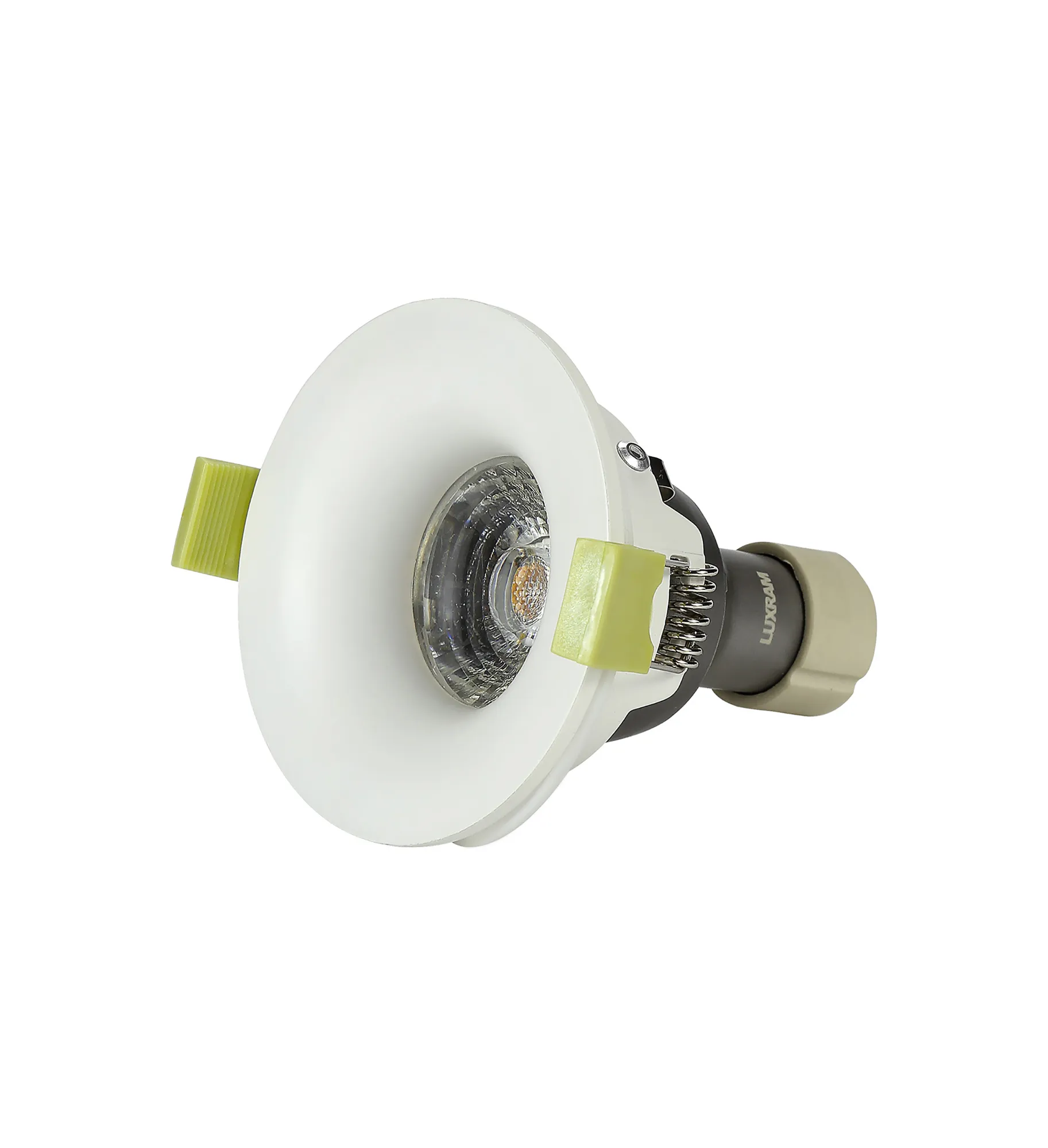 Bruve GU10 Recessed Round Matt White IP65 Downlighter, Cut-Out 68mm DX200400  Dlux Bruve IP65